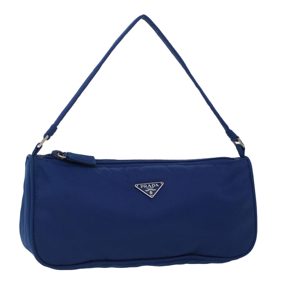 PRADA Accessory Pouch Nylon Blue Auth 44146 - Picture 1 of 16